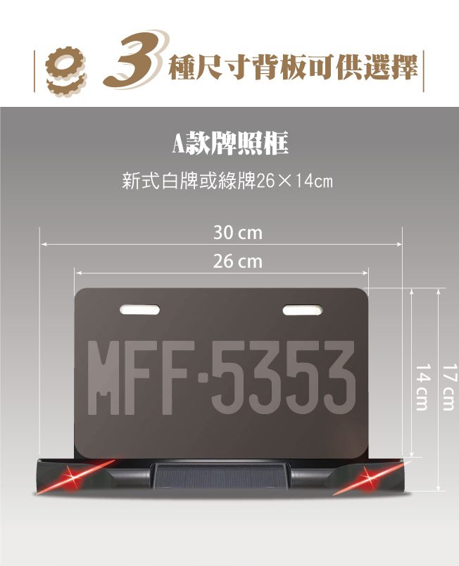 A款牌照框